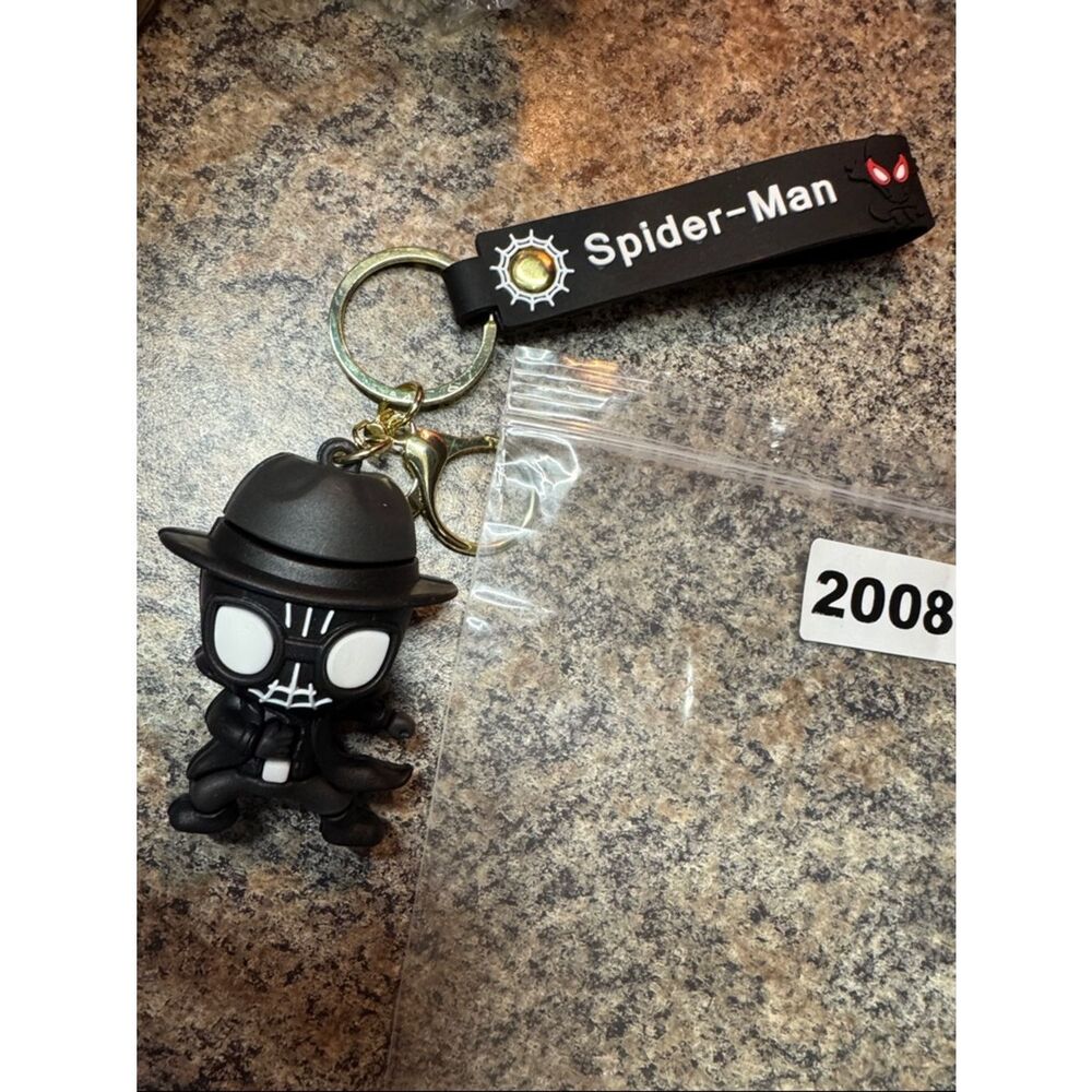 2008-Spiderman Black Vintage Suit Keychain